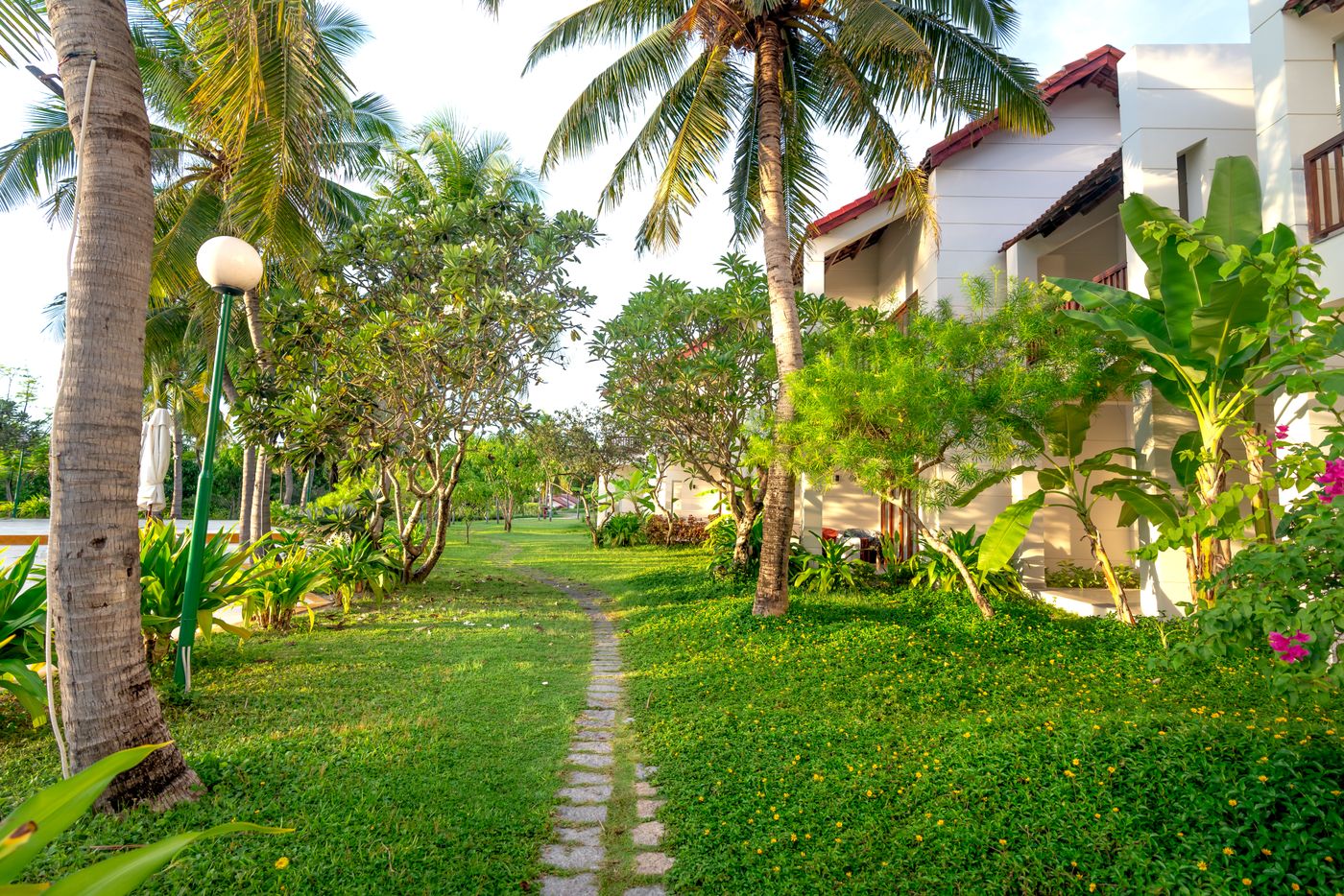 Mature gardens at Hotel